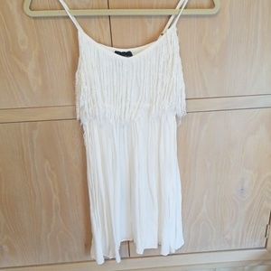 Fashion Fuse Off white fringe dress Size S